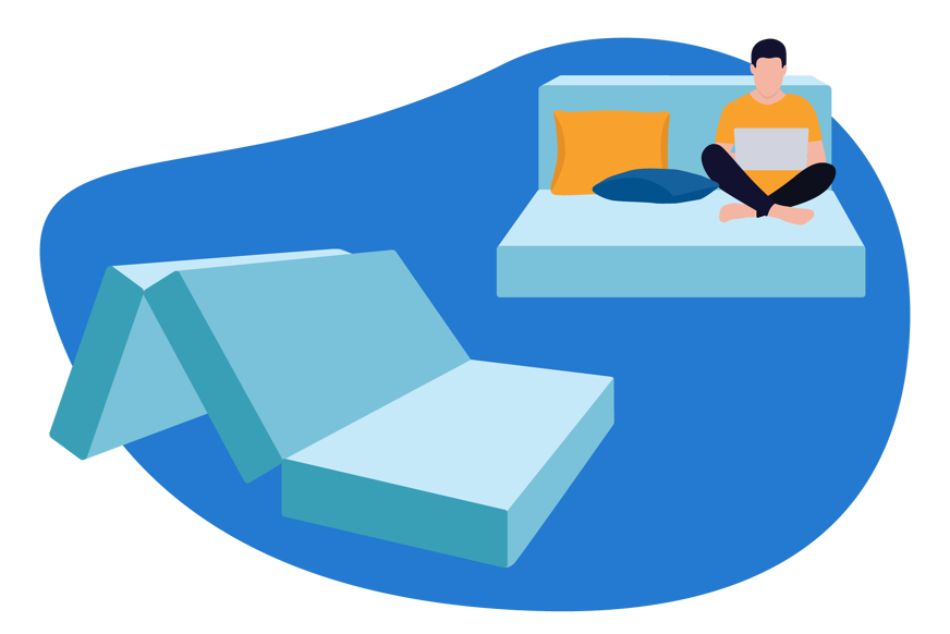 floor mattress foldable